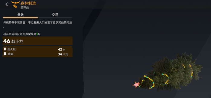 装饰品"新年制造",即文中所提到的云杉